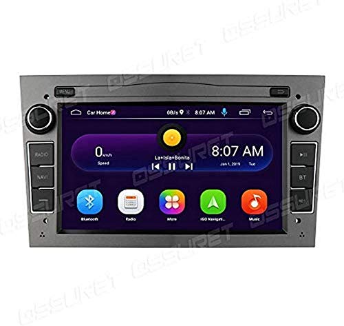 FWZJ Android 10 Car Radio Reproductor Multimedia Bluetooth con Pantalla táctil de 7 Pulgadas + CANBUS para Opel Astra H/Corsa C & D/Tigra TwinTop Compatible con iOS y Android Mirror-Link (Gri