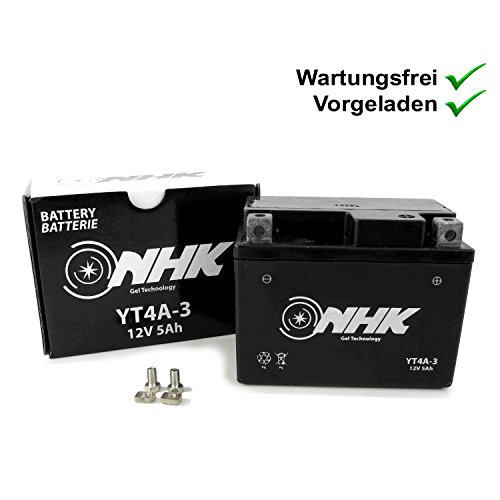 Gel Sin Mantenimiento batería 5 Ah Yamaha Neos 50 2T 04 – 07 sa211, BWS 50 91 – 97 4BX, Slider 50 Ac 04 de sa094