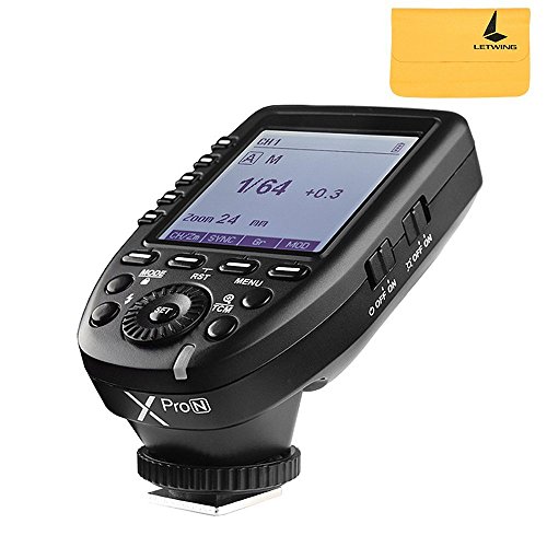 Godox XPro-N i-TTL 2.4G Inalámbrico X Sistema Alta velocidad Flash Disparo con Grande LCD Pantalla Transmisor Para Nikon D5 D4 0300S D300 D500 D810 D3100 D3200 D5200 DSLR Cámaras