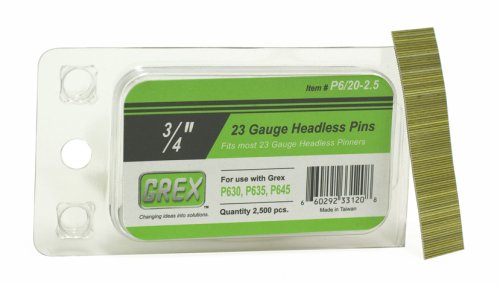 GREX P6/20-2.5 23 calibre 3/4 pulgadas longitud sin cabeza pines (2.500 por caja)