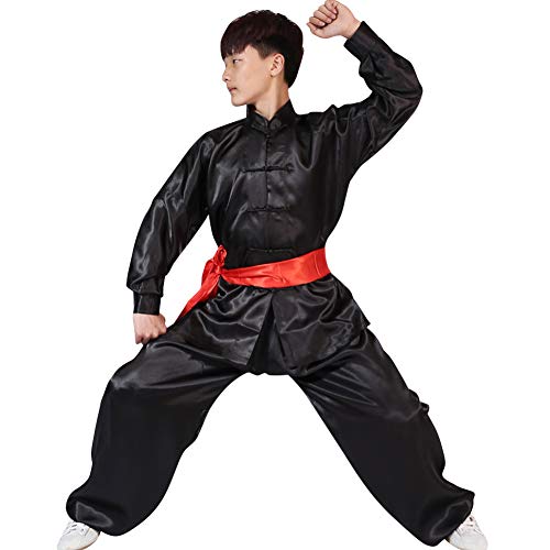 Gtagain Trajes Entrenamiento Marciales Deportiva - Unisex para Adultos Niños Niñas Manga Larga Mujeres Shaolin Kung Fu Hombres Chino Tradicional Disfraces