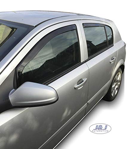 J&J Automotive - Deflectores de viento para Opel Astra III H 5 puertas 2007-2014, 4 unidades