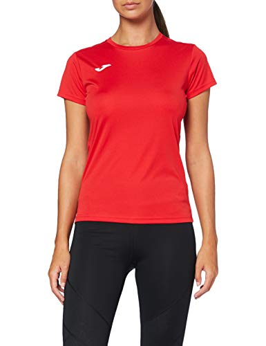 Joma Combi Woman M/C Camiseta Deportiva para Mujer de Manga Corta y Cuello Redondo, Rojo (Red), XL