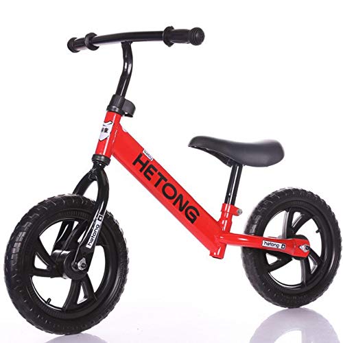 LaMei Yang Balance Bike Bicicletas para niños pequeños 2-8 Bicicletas de Empuje de Entrenamiento con llanta sin Aire de Cuadro bajo para niños pequeños Edad Deportiva hasta años de Edad Sin Pedal,Red