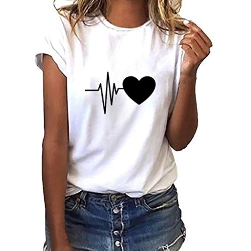 Luckycat Camisetas Para Mujer Patrón Impreso Crop Top Chica Joven Casual De Moda Media Cintura Top Corto Blusas De Señora T-Shirt