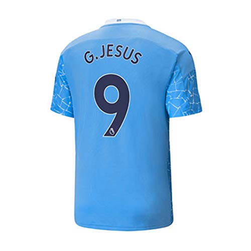 Man City 2020/2021 No.9 G.Jesus - Camiseta de fútbol para hombre, talla L