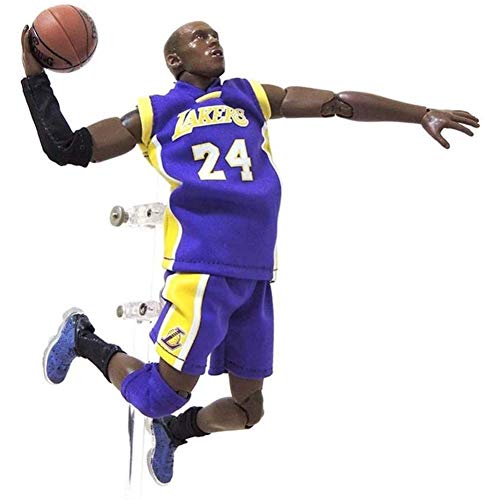 MXUS NBA Estrella De Baloncesto No. 24 L.A. Lakers Kobe Bryant Action Figure, Estatua De Juguete Junta Movible PVC De Protección Ambiental, Adecuado para La Colección De Aficionados.
