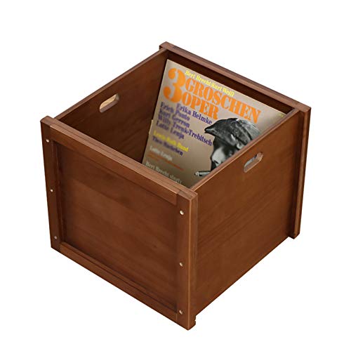 Nai-storage Estante de Almacenamiento de CD de Madera de Gran Capacidad Caja de Discos de Vinilo de 12 Pulgadas Caja de colección de Discos Antiguos (Color : 37.5 * 33 * 37.5cm)