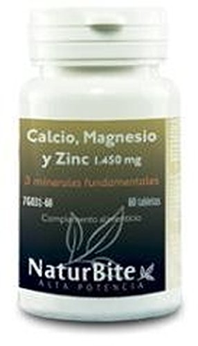 Naturbite Calcio Magnesio y Zinc 1450Mg. 60 Comprimidos - 1 Unidad
