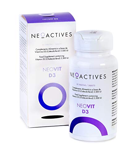 Neovit D3 | Complemento Alimenticio Vitamínico con Vitamina D3, Celulosa Microcristalina, Maltodextrina, Estearato de Magnesio y más ingredientes naturales | Fortalece el sistema inmunitario (30)
