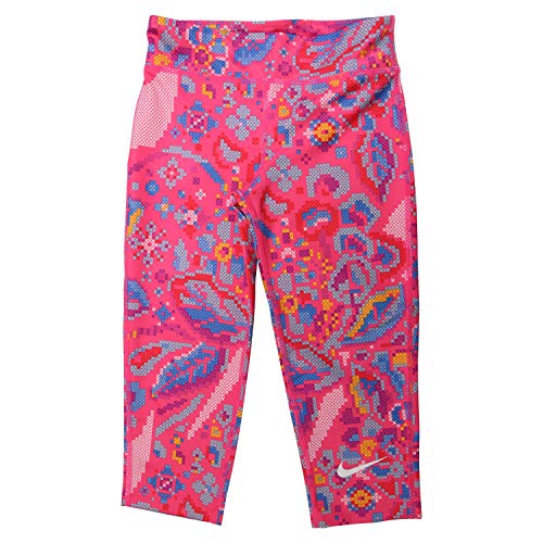 NIKE All in Capri Femme - Pantalón para niña, Unzutreffend, Niñas, Color Black/Black/Pink Rise, tamaño Medium
