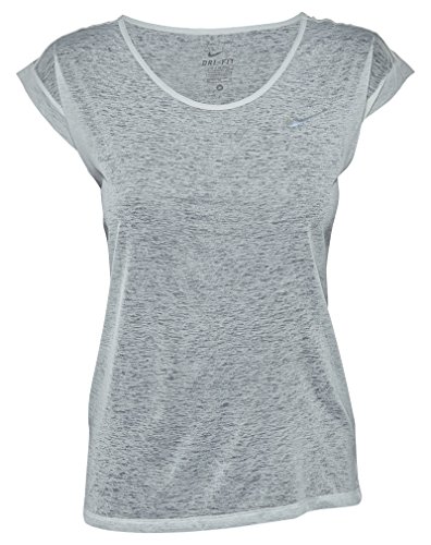 NIKE DRI Fit Cool Short Sleeve Camiseta de Manga Corta, Mujer, Blanco (White), XS