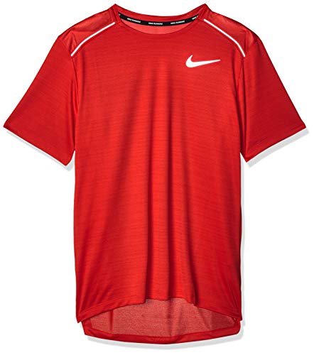 NIKE Dri-FIT Miler Camiseta, Hombre, Rojo (University Red/University Red/Reflective Silv), 2XL