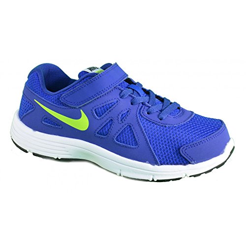 Nike Revolution 2 TDV - Zapatillas de deporte para niños, color azul, blanco, amarillo, color, talla 17 EU