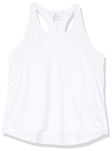 NIKE W NK Run Tank Camiseta sin Mangas, Mujer, White/White/Reflective silv, XL
