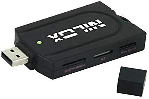 Nilox 10NXCRAIN1001 Negro USB 2.0 - Lector (MMC, MS Duo, MS Pro, MS Pro Duo, Memoria extraíble, MiniSD, SD, SDHC, USB 2.0, 12 MB/s, 12 MB/s, Negro, 9 mm) Nilox 10NXCRAIN1001 Negro USB 2.0 - Lector (MMC, MS Duo, MS Pro, MS Pro Duo, Memoria extraíble, MiniSD, SD, SDHC, USB 2.0, 12 MB/s, 12 MB/s, Negro, 9 mm)