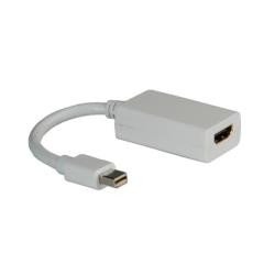 Nilox MiniDP - HDMI M/F Mini DisplayPort Blanco - Adaptador para Cable (Mini DisplayPort, HDMI, Male Connector/Female Connector, 0,1 m, Blanco)