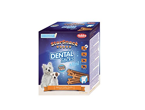 Nobby Starsnack Dental Sticks Puppy and Small Dogs, Paquete mensual Mini, 6 Unidades (4 x 252 g)