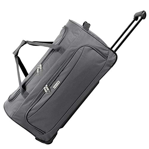 noorsk® XL Bolsa de Viaje | Travel Trolley Bag | Equipaje con Ruedas de Deporte - XL - Gris