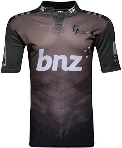 Nueva Zelanda Crusaders Rugby Jersey, camiseta de entrenamiento de la camiseta del rugby de la Copa del Mundo, la ropa de fútbol de la formación Camiseta de los deportes casuales de los hombres, ideal