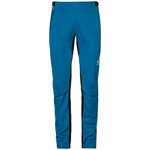 Odlo Aeolus Windstopper - Pantalón Cortavientos para Hombre, Hombre, Pantalones, 622172, Azul y Negro, XX-Large