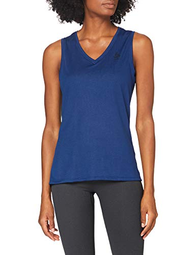 Odlo BL Top V-Neck Singlet Active F-Dry Light Camiseta, Mujer, Estate Blue, Extra-Small