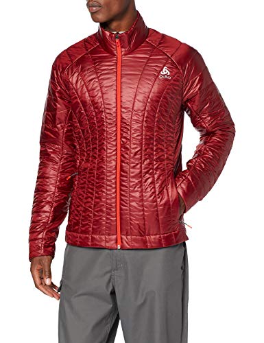 Odlo Jacket Insulated Flow Cocoon ZW Chaqueta, Hombre, Syrah, Large