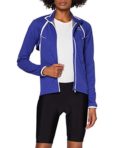 Odlo Jacket Logic Zip Off Vest/Softshell 3L Chaqueta, Mujer, Clematis Blue-White, Extra-Small