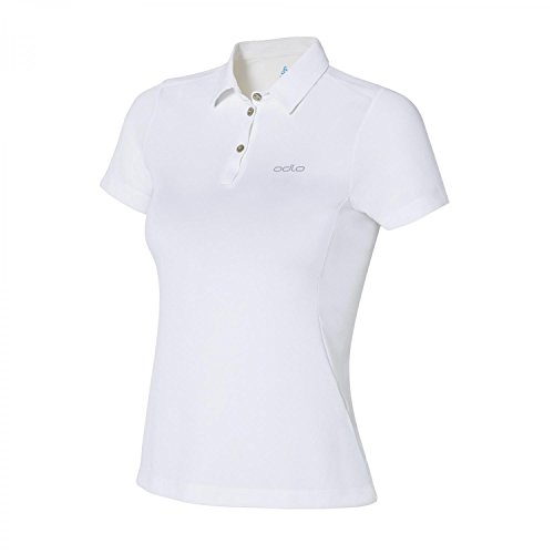 Odlo Polo Shirt Short Sleeve Tina - Polo para Mujer, Color Blanco, Talla S