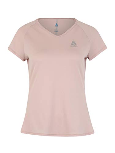 Odlo T-Shirt s/s Crew Neck Ceramicool Camiseta, Mujer, Sepia Rose, Medium