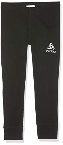 Odlo Warm Long - Pantalones de esquí para Mujer Infantil, tamaño FR : 2 ANS (Talla Fabricante : 80 cm), Color Negro