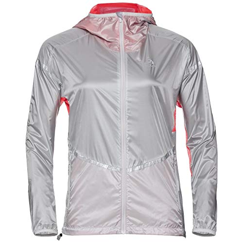 Odlo Zeroweight Jacket Chaqueta Deportiva, Mujer, Multicolor (Silver/Fiery Coral 10187), Small