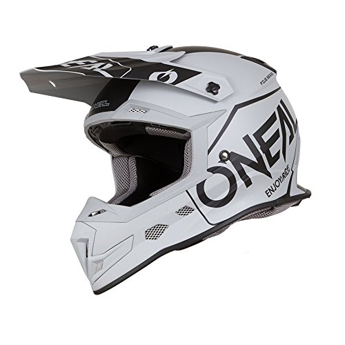 O'Neal 5Series Hexx Motocross Helm Motorrad MX Enduro Trail Quad Cross Offroad, 0618, Farbe Grau, Größe M