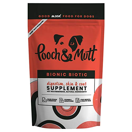 Pooch & Mutt - Suplemento de Salud para la digestión del Perro (Piel Saludable, Capa Brillante y taburetes sólidos) - Bionic Biotic, 200g