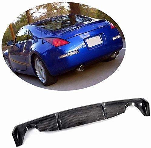 QTCD Difusor Trasero Adecuado para Nissan 350Z Coupé Cabrio 2003-2006 Fibra de Carbono Real CF Kit de carrocería de alerón de Parachoques Inferior QTCD Difusor Trasero Adecuado para Nissan 350Z Coupé Cabrio 2003-2006 Fibra de Carbono Real CF Kit de carrocería de alerón de Parachoques Inferior