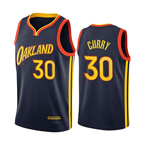 Stephen Curry Jersey, 2021 New Temporada Golden State Warriors Jerseys de Baloncesto para Hombres, Swing Transpirable Man Jersey Fans Deportes Camiseta sin Mangas (S M