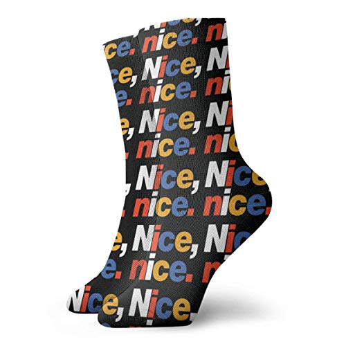 Sunny R Nice, Nice Calcetines deportivos cortos de ocio unisex para todas las estaciones Calcetines deportivos cortos de 30 cm