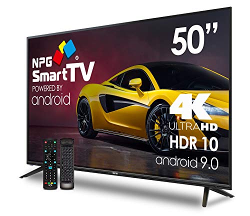 Televisor LED 50” UHD 4K NPG Smart TV Android 9.0 + Smart Control QWERTY/Motion | HDR10 Dolby Digital Plus + | WiFi Quad Core PVR DVB-T2/C Televisor LED 50” UHD 4K NPG Smart TV Android 9.0 + Smart Control QWERTY/Motion | HDR10 Dolby Digital Plus + | WiFi Quad Core PVR DVB-T2/C