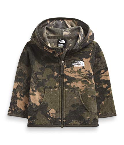 The North Face Infant Glacier Full Zip Hoodie, New Taupe Green Tonal Cloud Camo Print, 3-6 Months