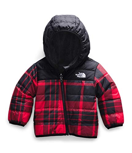 The North Face Infant Reversible Mount Chimborazo Hoodie, TNF Red Holiday 2 Plaid Print, 3-6 Months