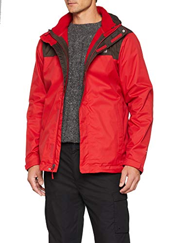 The North Face T0CG55 Chaqueta Evolve II Triclimate, Hombre, Bittersweet Brown/Rage Red, S