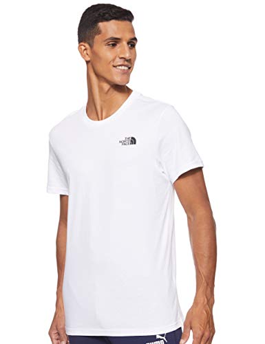 The North Face T92TX5 Camiseta De Manga Corta Simple Dome, Hombre, Blanco (TNF White), S The North Face T92TX5 Camiseta De Manga Corta Simple Dome, Hombre, Blanco (TNF White), S