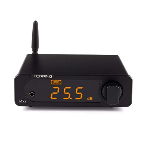 Topping MX3 - Amplificador de auriculares DAC, amplificador digital con Bluetooth integrado, color negro