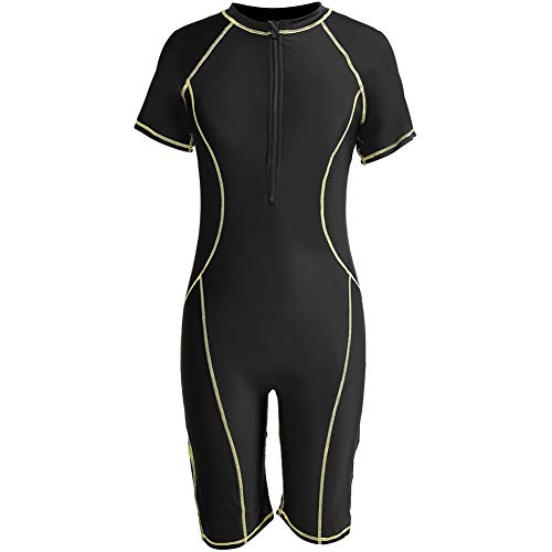 Traje de Buceo de Una Pieza de Manga Corta para Mujer,Traje de Neopreno de Snorkel Negro Traje de Baño de Secado Rápido Traje de Surf Cortos Húmedo para Mujeres(M) Traje de Buceo de Una Pieza de Manga Corta para Mujer,Traje de Neopreno de Snorkel Negro Traje de Baño de Secado Rápido Traje de Surf Cortos Húmedo para Mujeres(M)
