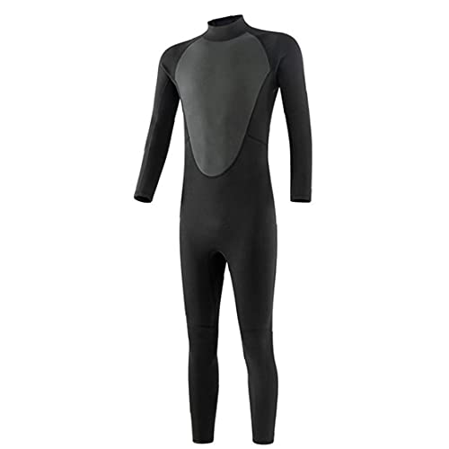 Traje de Buceo Hombres 3mm Ultra Stretch Neopreno Traje de Cuerpo Completo Volver Cremallera del Traje de baño para la Pesca submarina Snorkel Piragüismo Negro XL