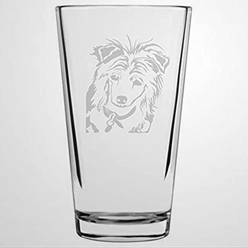 Vaso de copa para beber, con diseño de perro crestado chino, 16 onzas, para jugo de agua, cerveza y cócteles