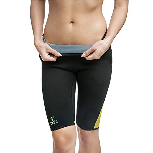 VeoFit Short de Sudoración Adelgazante Talla XL– Objetivo Vientre Llano, Muslos Delgados y Nalgas Tonificadas - OFRECIDOS: Funda + Guía per Ponerse en Forma con Programa Fitness y Consejos Nutrición