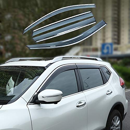 Xtrdye Deflectores De Viento para Automóviles Compatibles con Nissan Qashqai (2016-2019), Ventana Lateral De Vidrio Acrílico Visera Solar Visera Protectora contra Lluvia Y Nieve (4X)