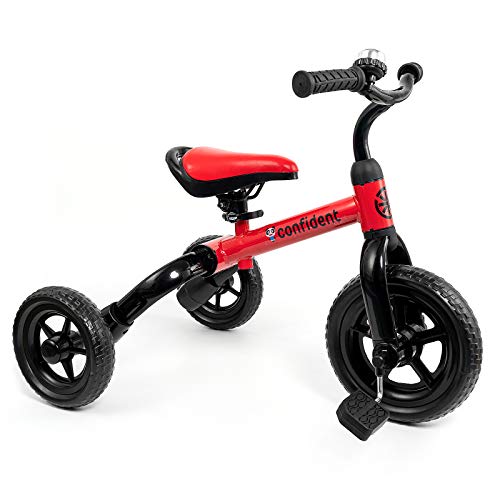 YGJT Triciclo Bebe Bicicleta Niño 2-4 Años Correpasillos de Equilibrio Infantil 18 a 48 Meses 3 en 1 Triciclos Bebes con Pedales Andador para Niños Regalos Originales Niña Cumpleaños