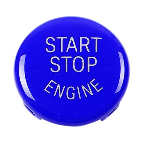 YuQiLin Motor de Coche Push Start Stop Botón Interruptor Caja de la Caja/Ajuste para -B-M-W X1 x3 x5 x6 Z4 E60 E87 3Series E90 E91 / Piano Pintura Pintura CUBIERTE (Color : Blue)